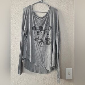 Disney Gray Long Sleeve Women's Top